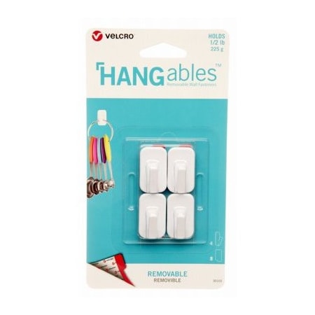 Velcro Brand 4CT WHT Micro Hangables VEL-30102-USA